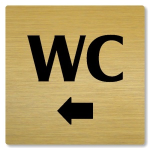 WC vlevo, 118x118mm, zlatá, Nevada